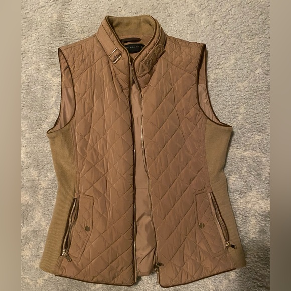 Zara Jackets & Coats Zara Camel Colored Vest With Lovely Details